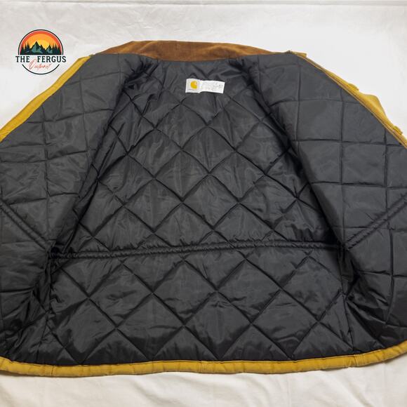 Carhartt Arctic Quilt Lined Jacket Brown Vintage Outdoor Workwear Mens Size 3XL - Picture 5 of 16
